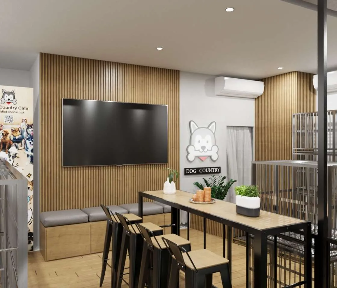 3D design of Dog Country, pet shop in Chatuchak